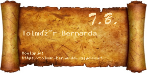 Tolmár Bernarda névjegykártya